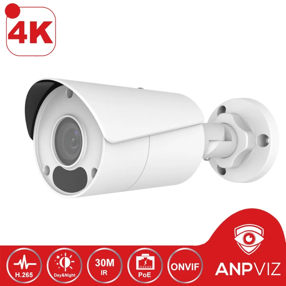 

8MP IP Camera 4K Recolution Fixed Lens CCTV Video Surveillance Mini Bullet Camera 30m IR 3-Axis Adjustment Ultra 265 Onvif