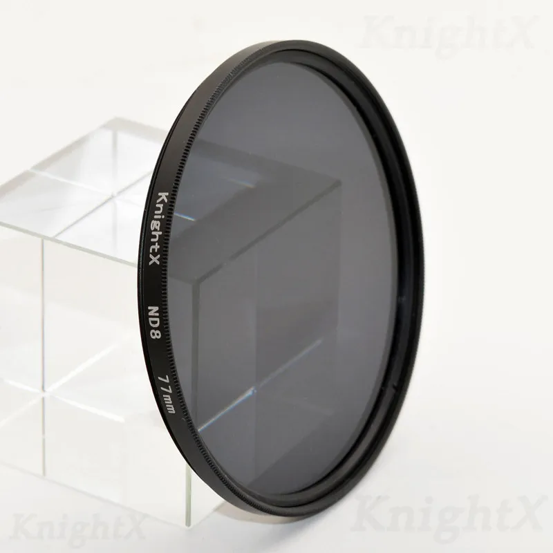 KnightX 24 цветной фильтр UV ND Star для sony nikon canon sony a6000 круговой Градуированный фото eos Объектив 70d eos 49 52 55 58 67 77 - Цвет: ND8