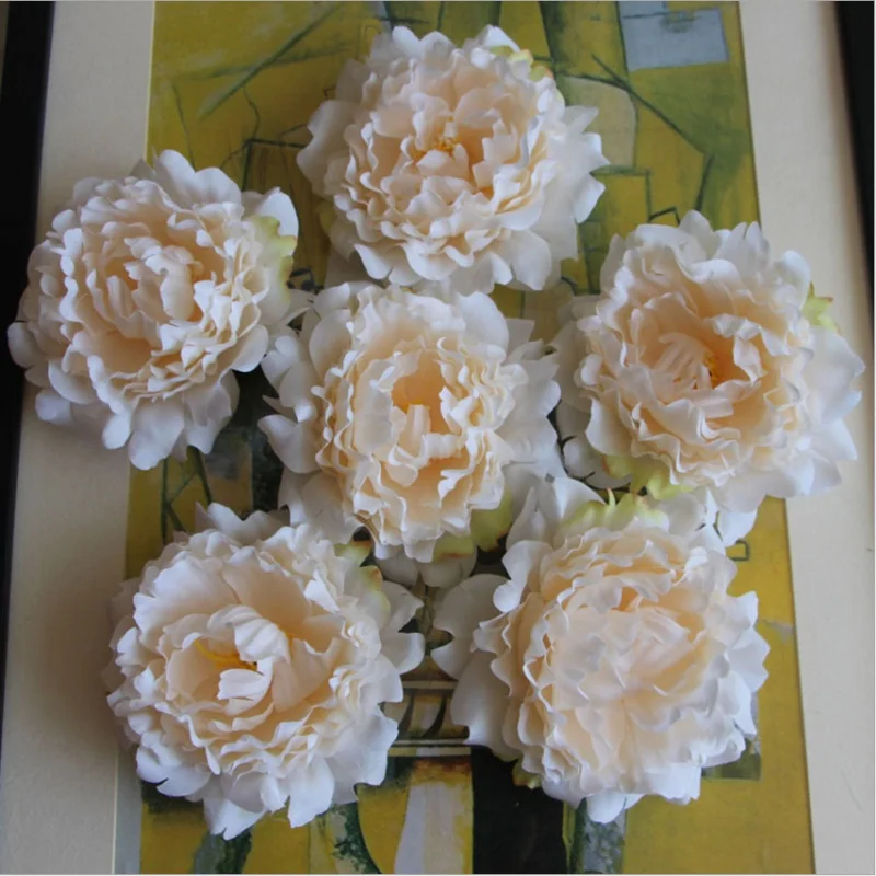 5 шт. 14 см Пион цветок голова шелк искусственные большие цветы для ...