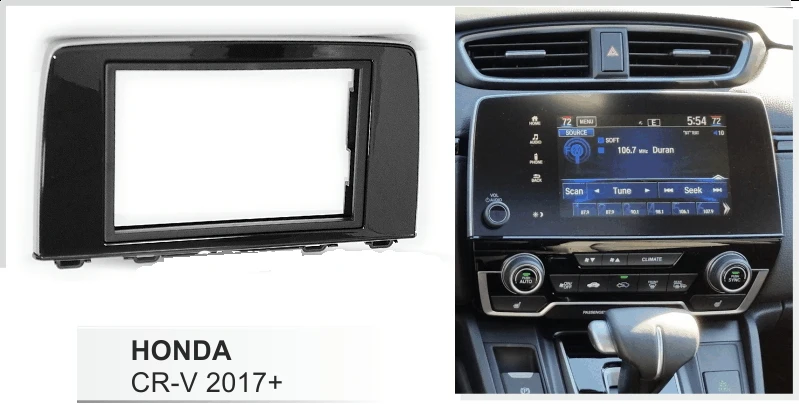 Двойной Din Facia для Honda CRV CR-V+ Радио DVD стерео CD панель тире комплект отделка фасции лицевая пластина рамка