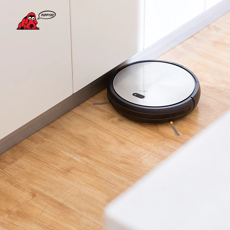 PUPPYOO Robotic Vacuum Cleaner Auto-charge Powerful Bilateral Brush Home Robots Collector APP Control Machine WP650