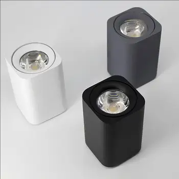 

NEW With Lens LED Down light 7W 9W Living Bedroom LED Indoor Modern Home Aisle Black White Gray AC110V-220V Free Shipping