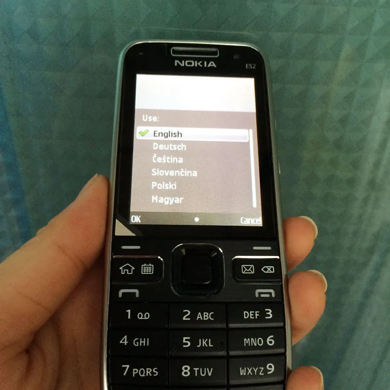 Восстановленное Nokia E52 3MP мобильный телефон Иврит Arabic Русская клавиатура мобильного телефона