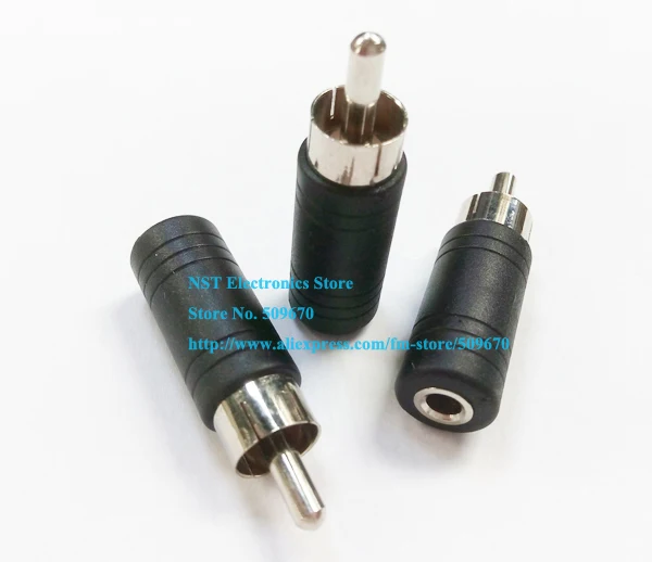

NCHTEK RCA Male Plug to 3.5MM Stereo Female Jack Audio Converter Adapter/Free shipping/10PCS