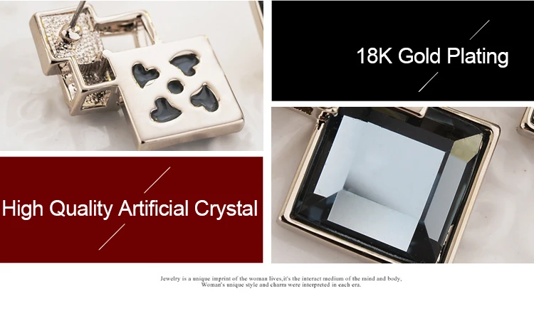fashion rhombus geometry crystal stud earrings 09