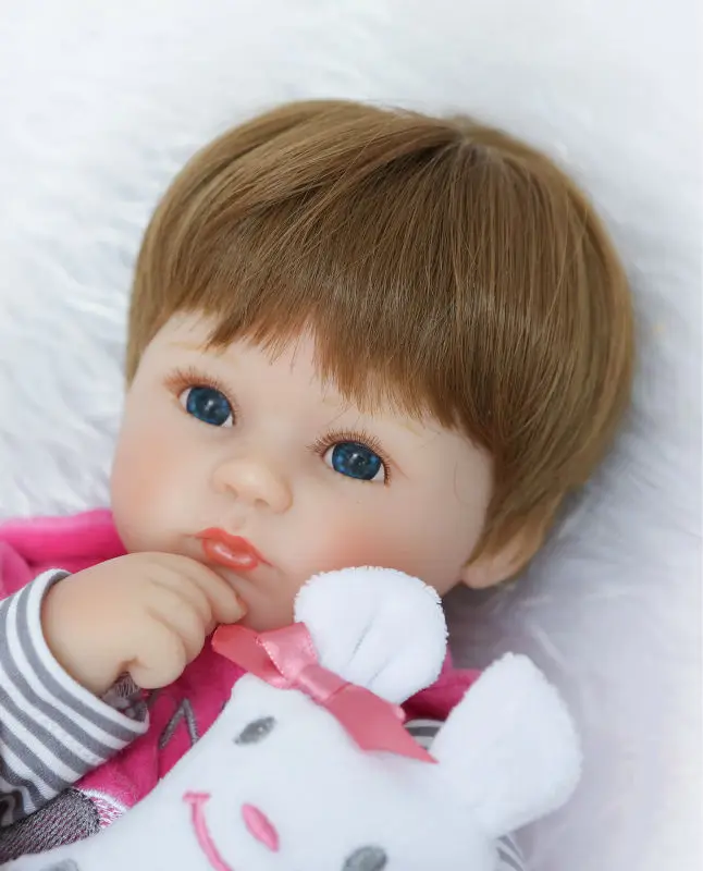 NPK 18 дюймов 42 см силиконовая кукла reborn baby Bonecas Baby Reborn Реалистичная Магнитная соска bebe Кукла reborn для девочек Подарки Игрушки