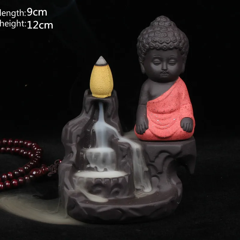 

Creative Home Decor The Little Monk Censer Backflow Incense Burner for Living Room and Home Office Teahouse A $