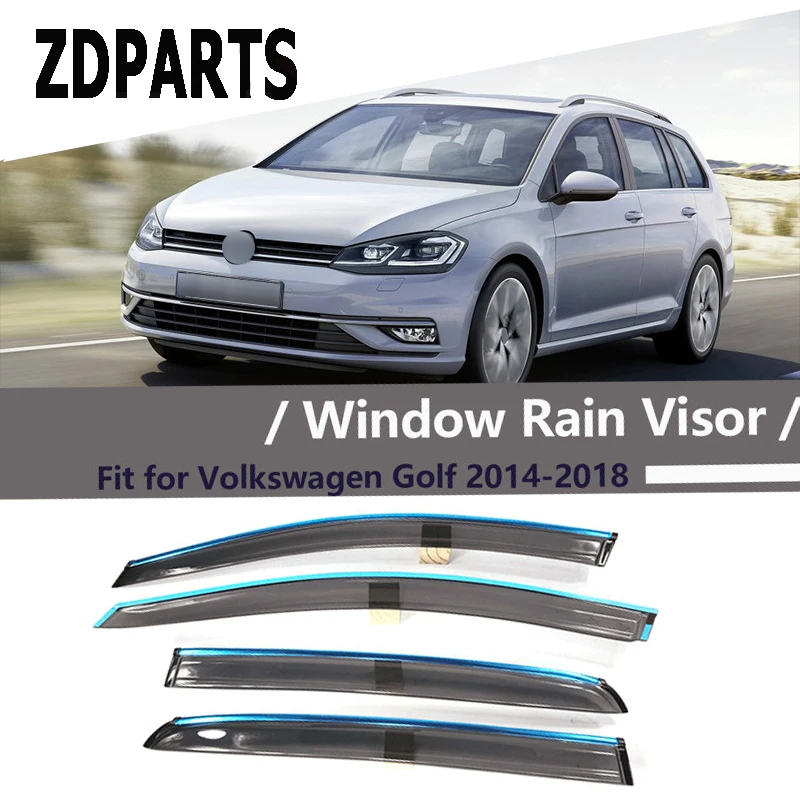 ZDPARTS 4Pieces/Set Car Wind Deflector Sun Guard Rain Wind Vent Visor