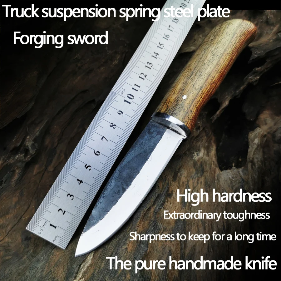 

Truck suspension spring steel Fixed Blade Knife Sharp Durable Outdoor Camping Straight Knives survival tactical knife