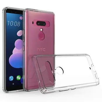 

50pcs/lot Soft Frame Shockproof Transparent Hard Case For HTC U11 Life U12 Plus U11 Plus U11