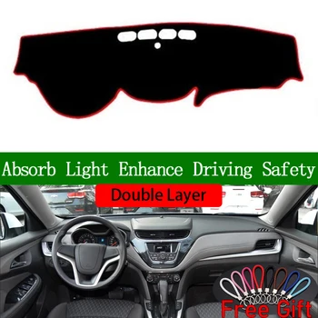 

Double Layer Car Stickers For Chevrolet malibu 2018 Dashboard Cover Car Accessories Interior Anti-UV Car Decals