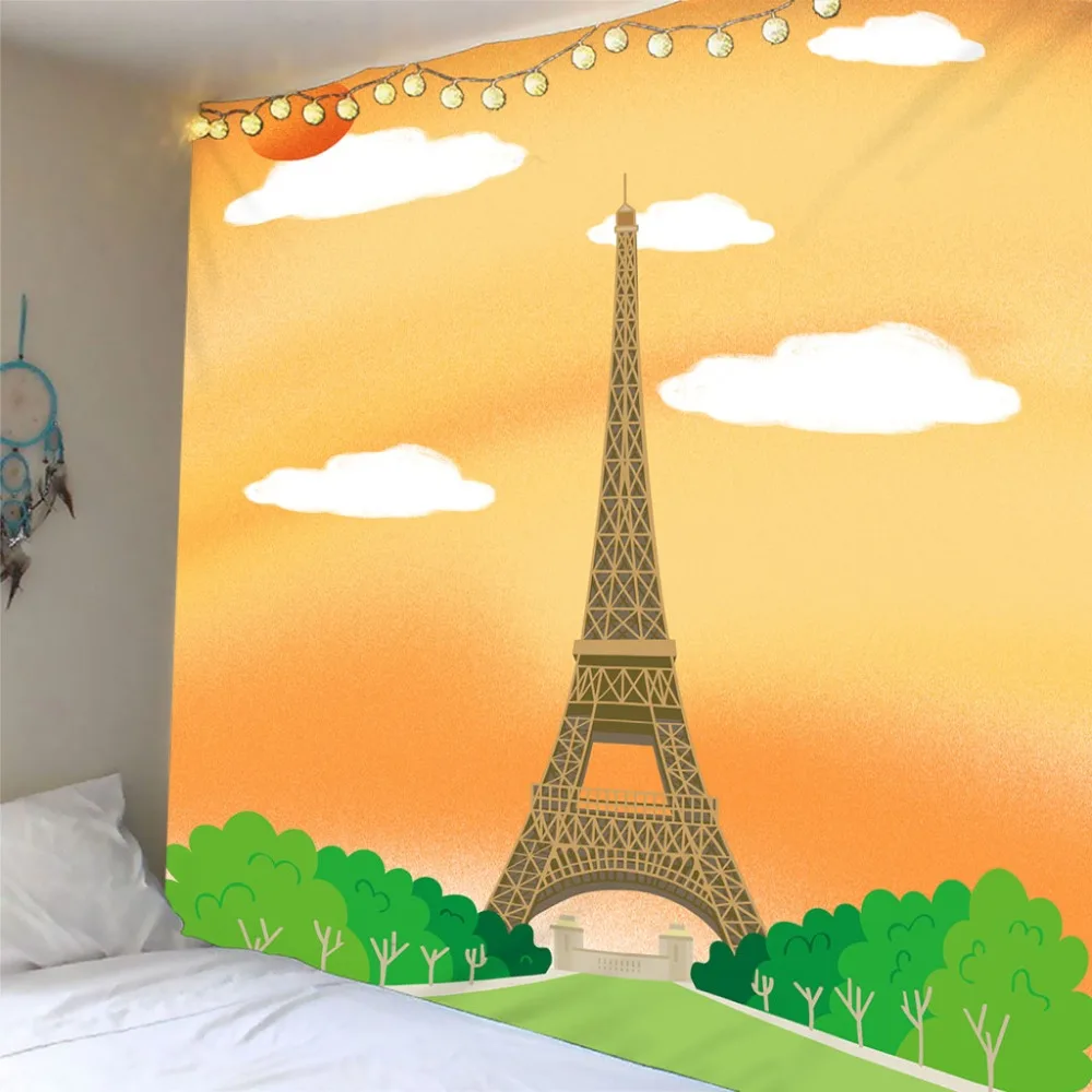 3D Tower Tapestry Wall Hanging Hippie Backdrop Tapestries Yoga Mat For Home Bedroom Decoration horizontal or vertical version | Дом и сад