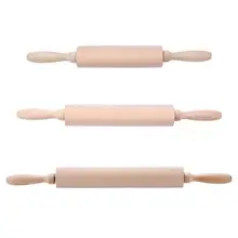 Solid Wood Rolling Pin Baking Cookies Biscuit Fondant Cake Dough Roller