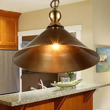 Античная латунь подвесные светильники Ретро Бар свет деревенский Винтаж Медь подвесные светильники столовая Кофейня спальня подвесные светильники