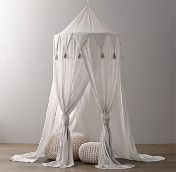 

Ins Fantasy New Baby Crib Mosquito Net Triangle Tassel Stars Chiffon Tent Light Breathable Children Bed bedding Room Decoration