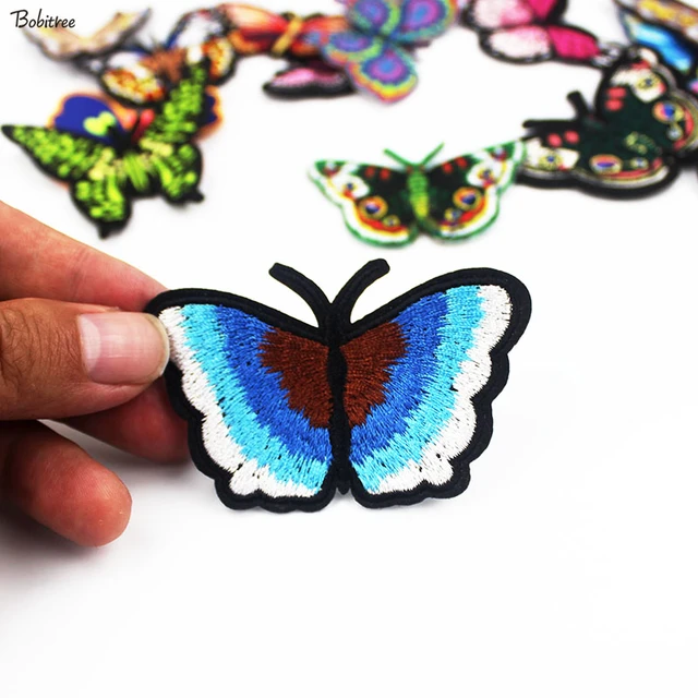 10pcs Butterfly Patches Applique for Clothing Embroidery Patches on Clothes  DIY Ironing Sewing Children Kids Stickers