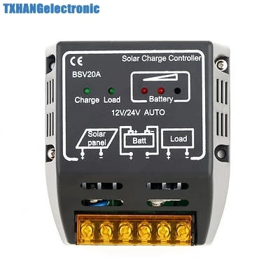

20A 12V 24V Solar Panel Charge Controller solar panel Battery Regulator Safe Protection