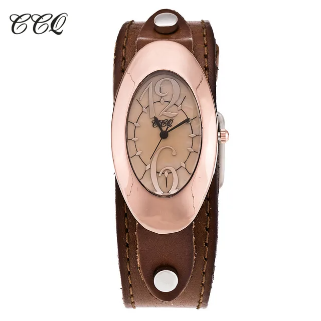 CCQ Brand Vintage Genuine Leather Bracelet Watch Fashion Casual Women Quartz Wat CCQ Brand Vintage Genuine Leather Bracelet Watch Fashion Casual Women Quartz Wat