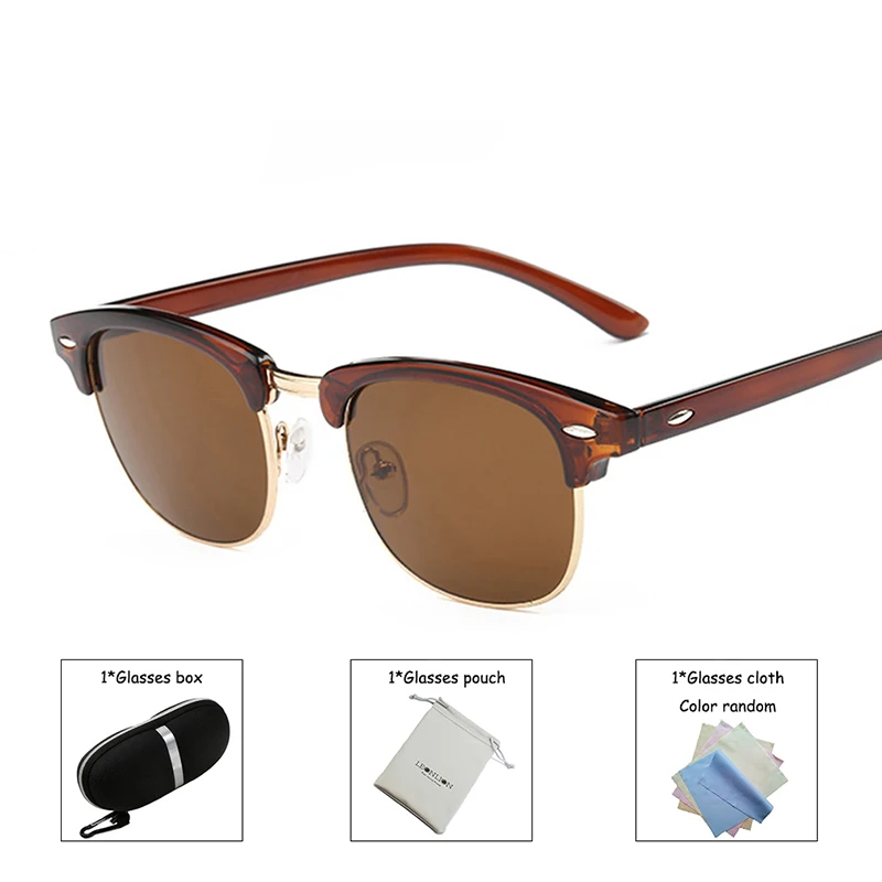 LeonLion, винтажные Поляризованные солнцезащитные очки без оправы, для мужчин/женщин, UV400, брендовые, дизайнерские, классические, Oculos Desol, металлические очки для женщин - Цвет линз: C6Tea