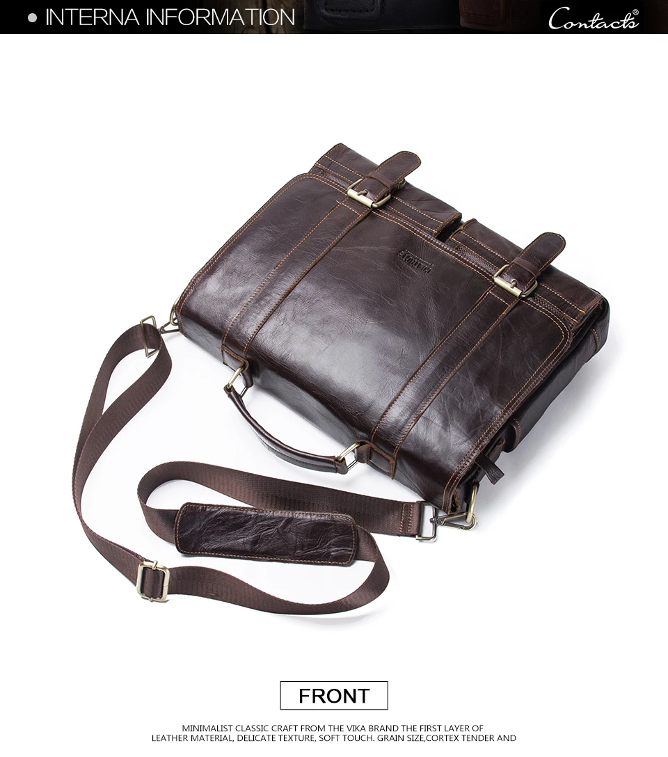 Популярный мужской портфель из натуральной кожи, деловая сумка для ноутбука, повседневная большая сумка на плечо, винтажные сумки-мессенджеры, роскошные сумки