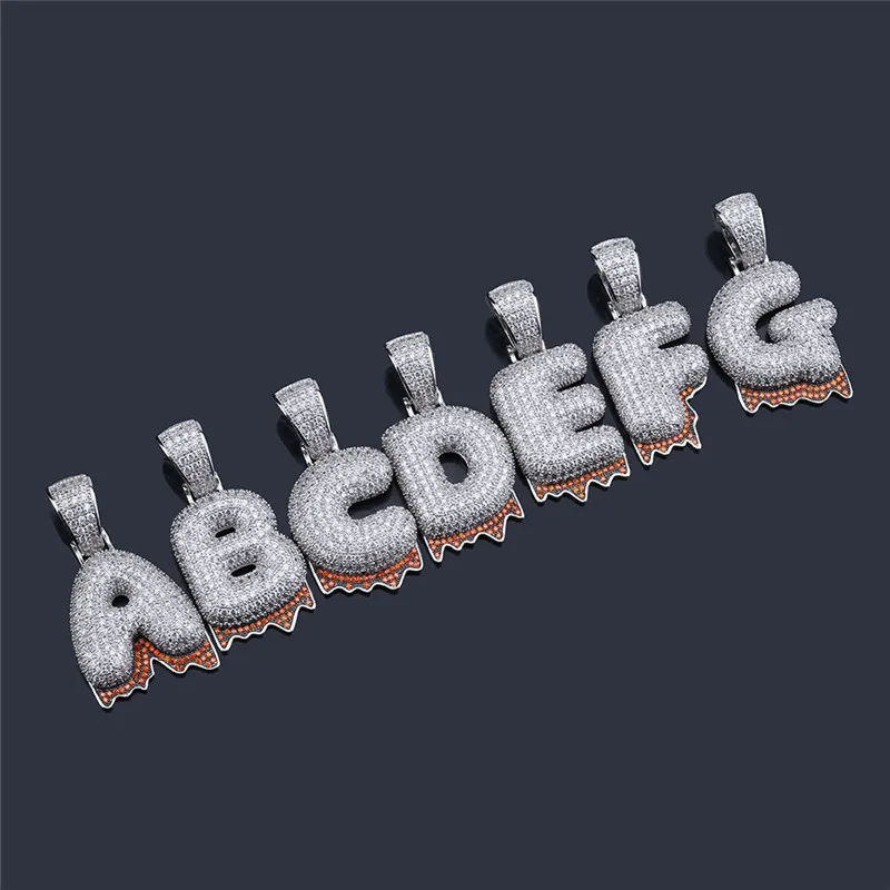 drip bubble letter necklace14