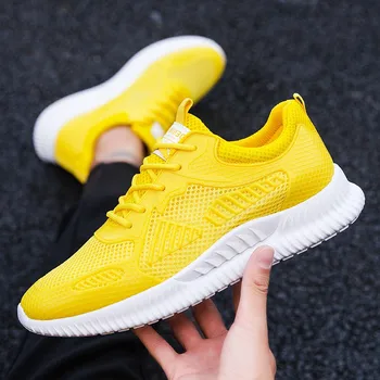 

Brand running Shoes Sneakers Beathable Male Lace up Fly Weave Outdoor Sports Men Shoes Fitness Trainer Hombre deportiva