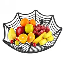 Хэллоуин фрукты паук корзина для хранения Легкий Emulational вечерние конфеты Пластик пластины