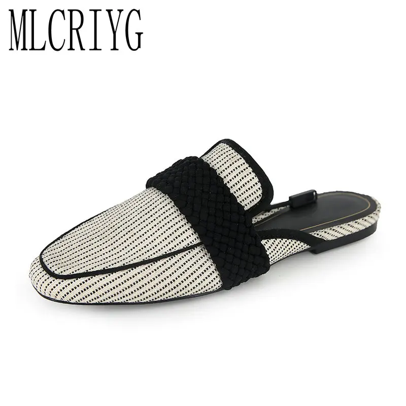 

2019 New Women Summer Slippers for Dress Most Popular Fashion Shoes for Woman Flat Heels Female Leisure Wild Stripe Flip Flops