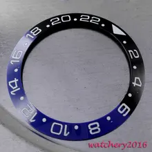 Новые 38 мм черный и синий керамика ободок Вставить Часы Комплект fit автоматический move для мужчин t для мужчин смотреть ободок