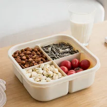 4 решетки здоровая пластиковая коробка для хранения конфет контейнер для пищевых фруктов портативный чехол для хранения для кухонного органайзера