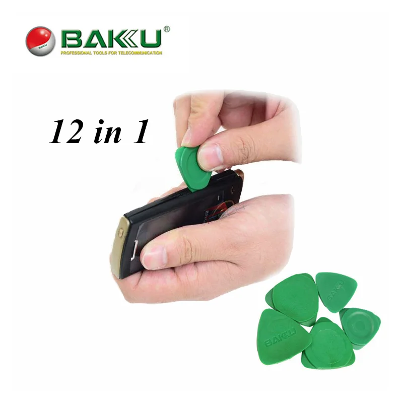 

BAKU Plastic Opening Tools for iPhone, Repair Opening Pry Tool Kit for Cell Phone LCD Screen, 12 in 1 Guitar Picks