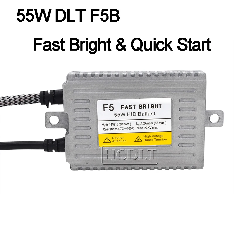 HCDLT AC 55W D2H Xenon Kit Car Headlight HID Xenon Lamp H1 H3 H11 HB3 HB4 9012 H7 5500K Bulb DLT F5 Fast Start Slim HID Ballast (3)