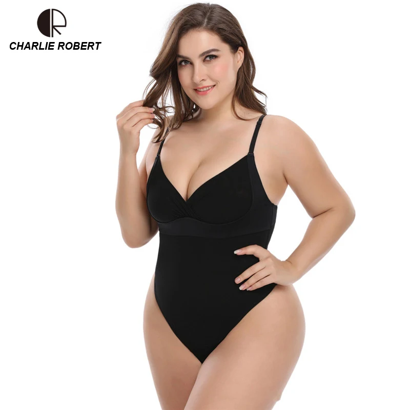 

CR 5XL Shapewear Plus Size Waist Trainer Shapers Corset Slimming Briefs Butt Lifter Body Shaper Underwear Women Bodysuit