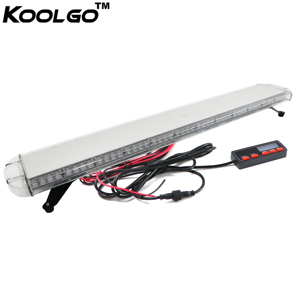 

KOOLGO 55 inch 1.4M Rooftop Strobe Light Bar 104 LED Car Truck Towing Work Flash Emergency Warning Beacon Signal Lamp 12V 24V
