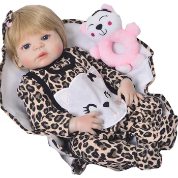

57cm full body Silicone reborn Baby Doll Girl Newbron Lifelike Princess Doll Birthday Girl Gift Bebe Boneca Reborn Menina