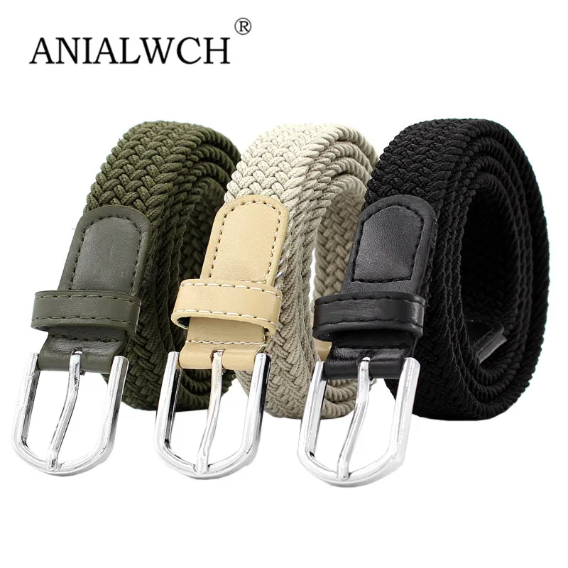 

110x2.6cm New Design Woman Elastic Braided Belt Female 2019 Elastic Mixed Weave Belts For Women Jeans Belts Cinto Feminino F128