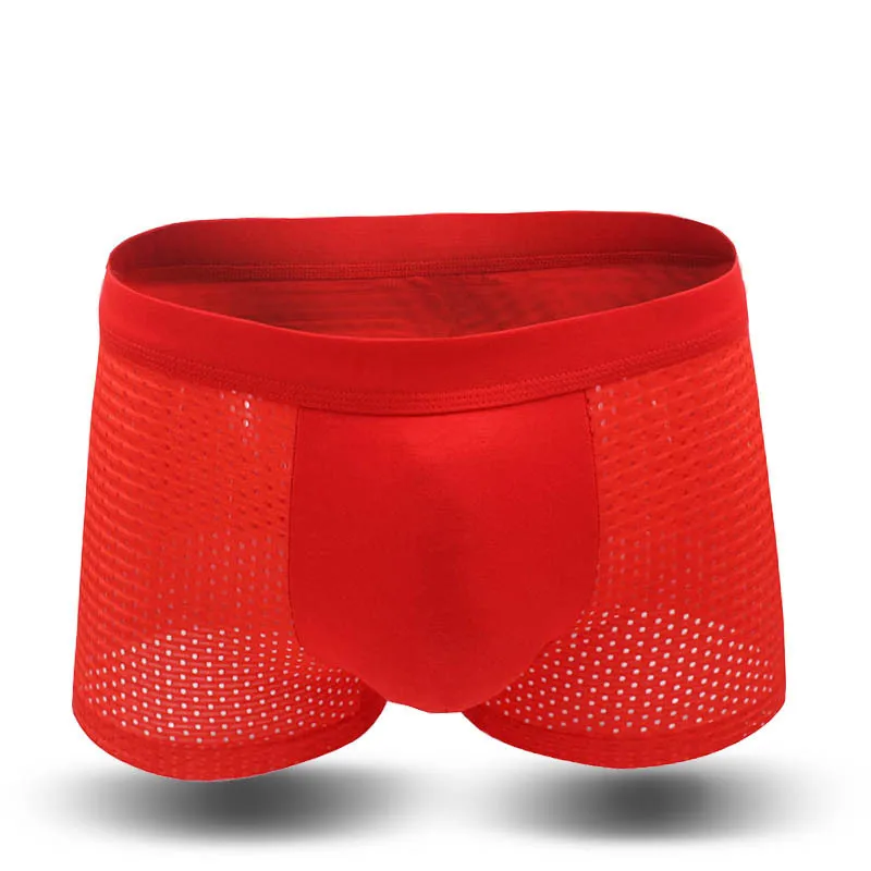 

Sexy underwear Men Mesh Shorts plus size Solid Men's Clothing panties shorts Sexy fat guy 100kg mens shorts nsnk01