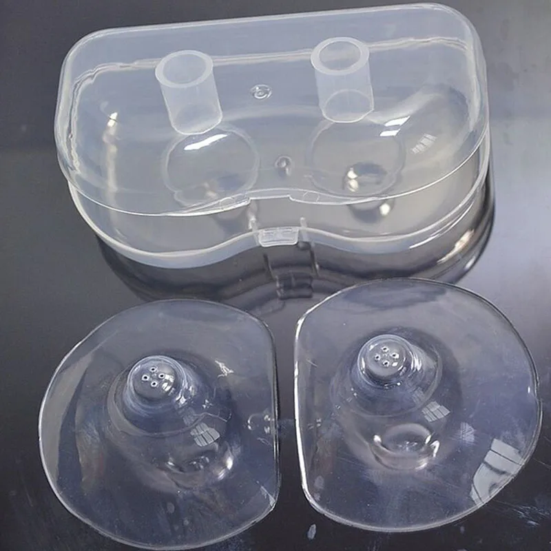

2Pcs Soft Ultra-thin Silicone Nipple Shield Baby Breast Milk Feeding Protector Sep25 Drop Ship
