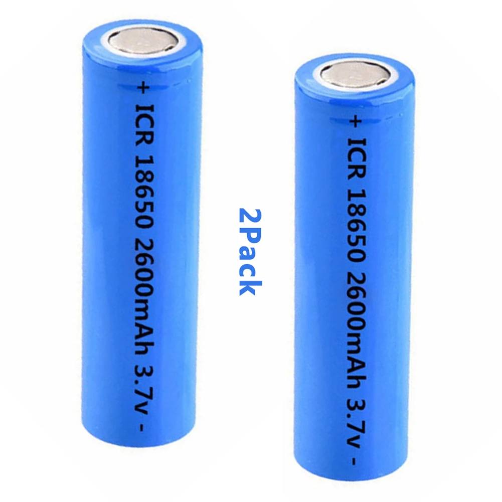 2 шт 18650 3,7 V 2600 mah-1200 mah перезаряжаемые литиевые батареи для фонарика электронная сигарета реальная емкость