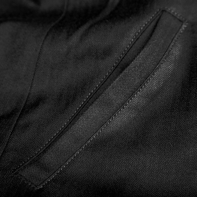 Панк Мужская викторианская вышивка на пуговицах вечерние длинные куртки винтажные поддельные из двух частей парча мужчины пальто ласточкин хвост
