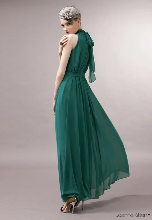 Девять цветов богемные свободные большие размеры модные длинные платья Холтер платье с воротником шифоновое