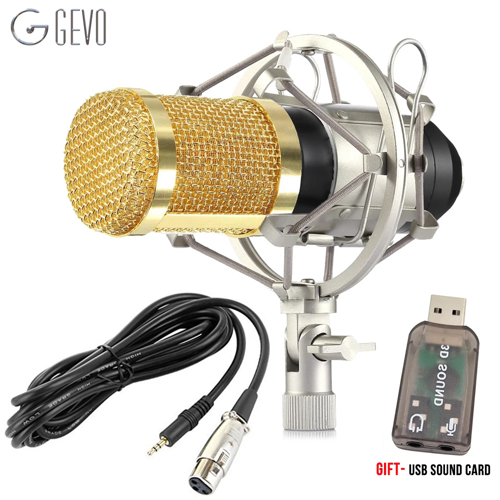 GEVO BM 800 Condenser Microphone For Computer Professional Wired Studio