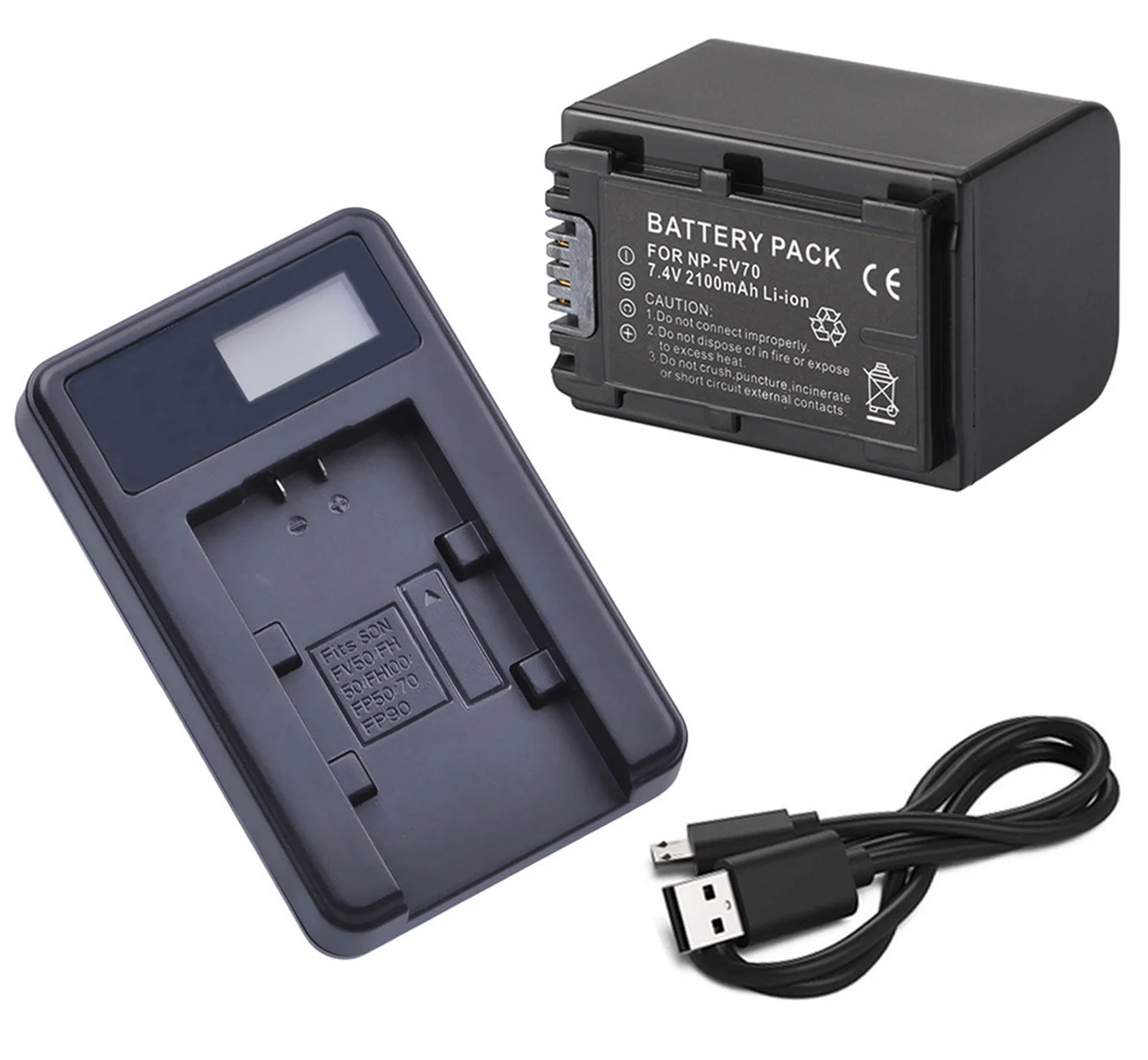 バッテリー充電器,バッテリーパック,sony NP-FV70,npfv70,NP