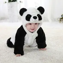 2016 New Baby Animal Costume Onesie Panda Climbing Pajamas Romper Jumpsuit Coverall