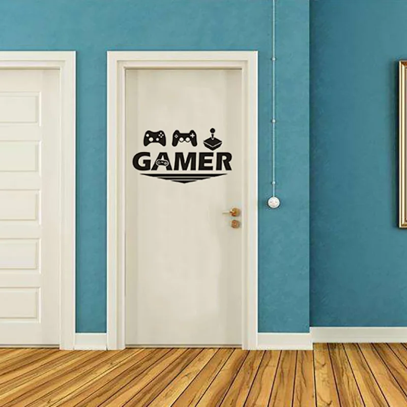 DIY Gamer Console Joystick Wall Sticker Boy Bedroom Video Game Room Decor Decal