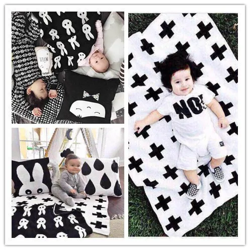 

Baby Blanket Soft Flannel Newborn Baby Blanket Cross Knitted Plaid for Bed Sofa Mantas Bath Towels Play Mat