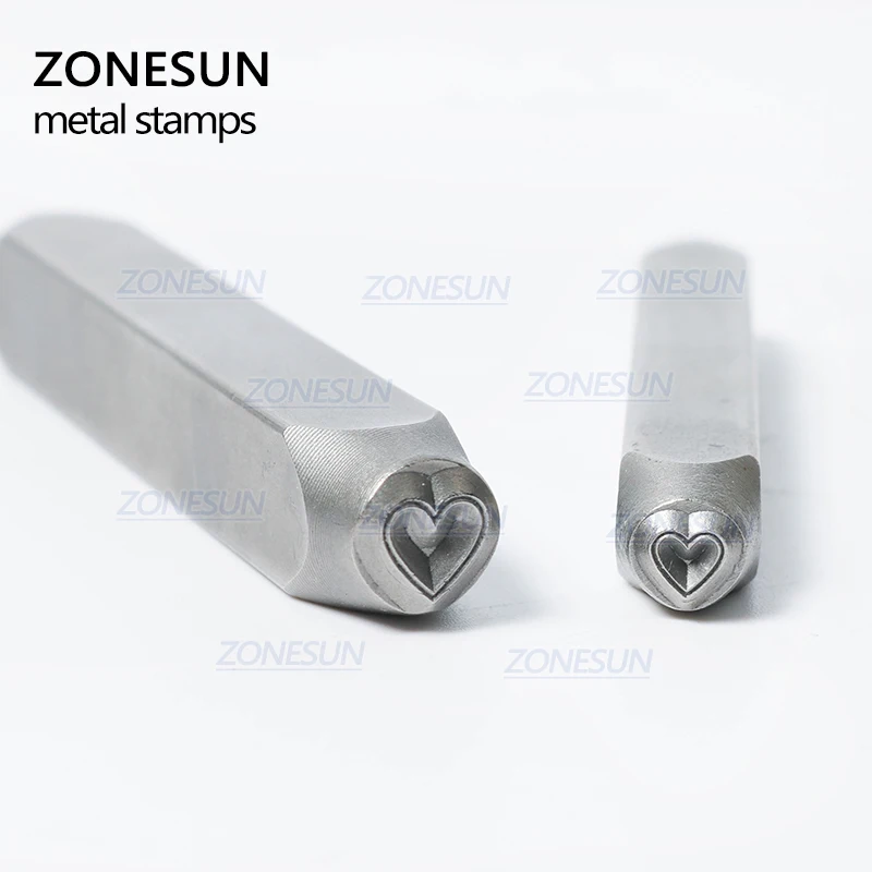 Ювелирные изделия ZONESUN в форме сердца металлический алфавит с логотипом