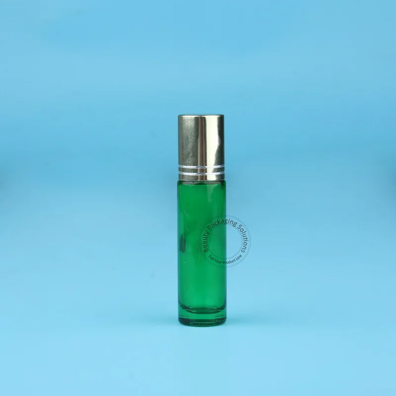 

50pcs /lot Wholesale Glass 10ml Perfume Bottle Roll On Essential Oil Container 1/3OZ Women Cosmetic 10cc Refillable Packaging