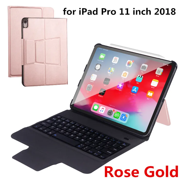 Kemile ультра тонкий чехол-клавиатура для iPad 9,7 / Pro 9,7 Air 9,7 для mini 5 7,9 дюймов для iPad Air 3 10,5 Pro 11 12,9 чехол - Цвет: 11-3rosegold