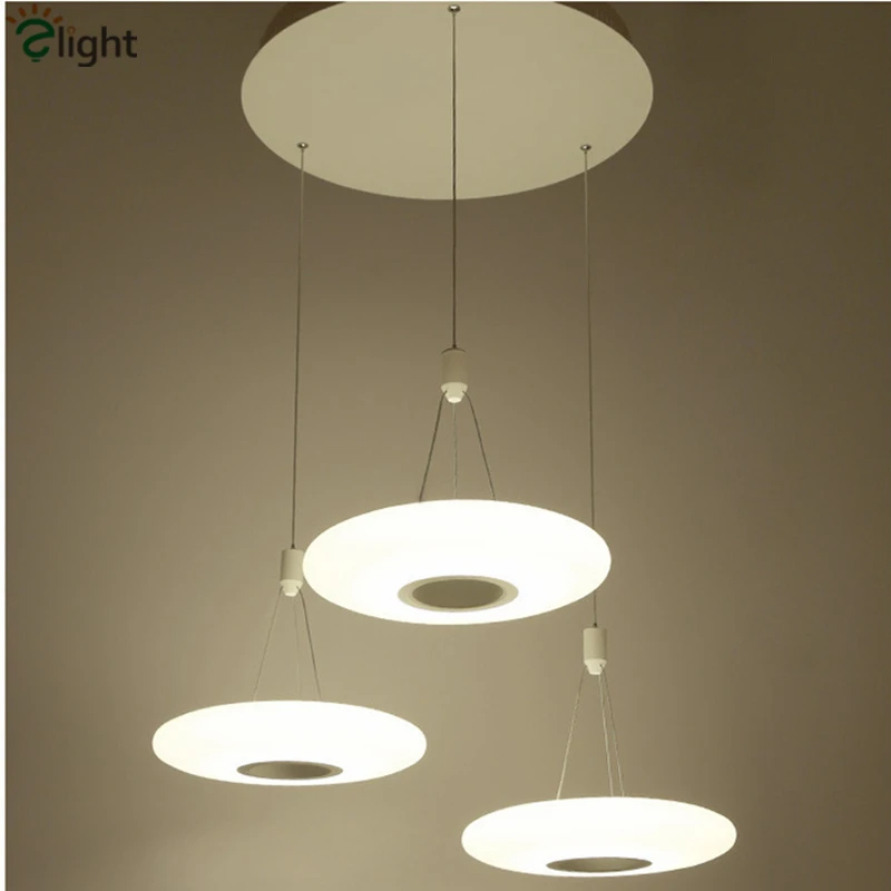 

Modern Simple Round Led Pendant Chandelier Lighting Lustre Acrylic Dining Room Led Hanging Lights Bedroom Led Chandeliers Lamp